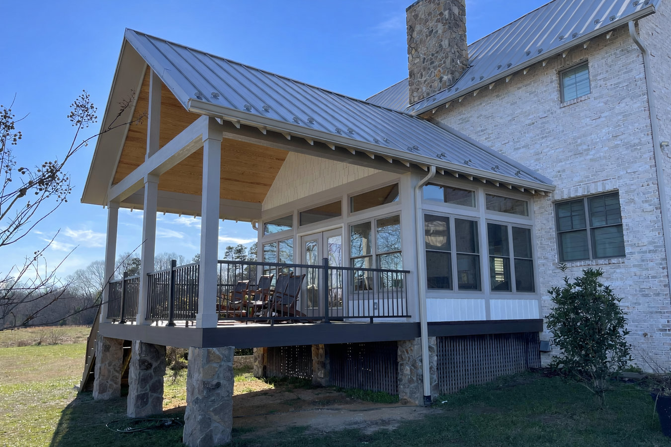 Patio-to-sunroom conversion